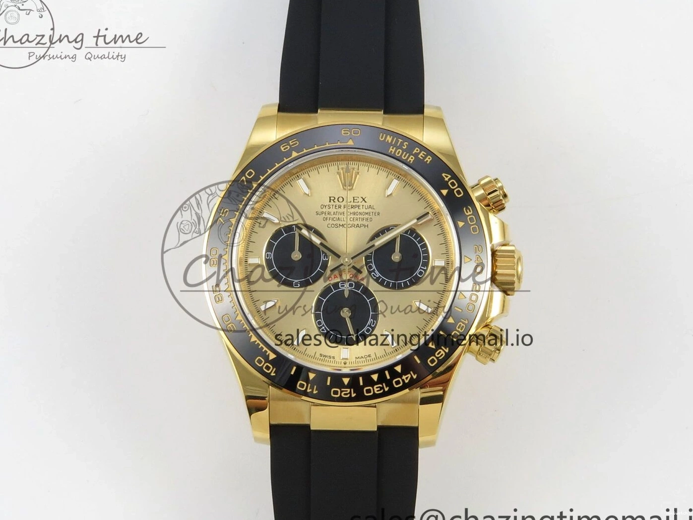 on Dial Daytona 1:1 YG Strap THBF Black SH4131 Edition Best 126518LN Oysterflex 0223